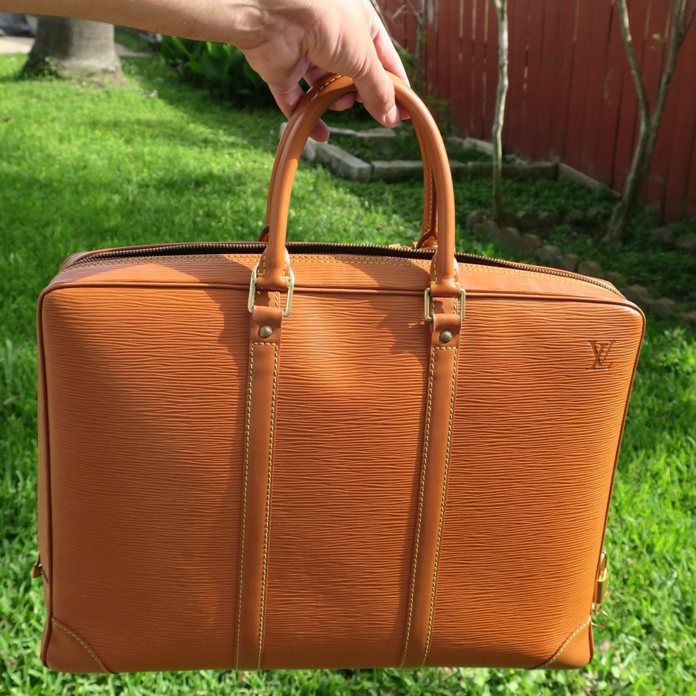 Vintage Louis Vuitton Porte Document Voyage Briefcase |Epi Leather LV Laptop Bag - Picture 2 of 13